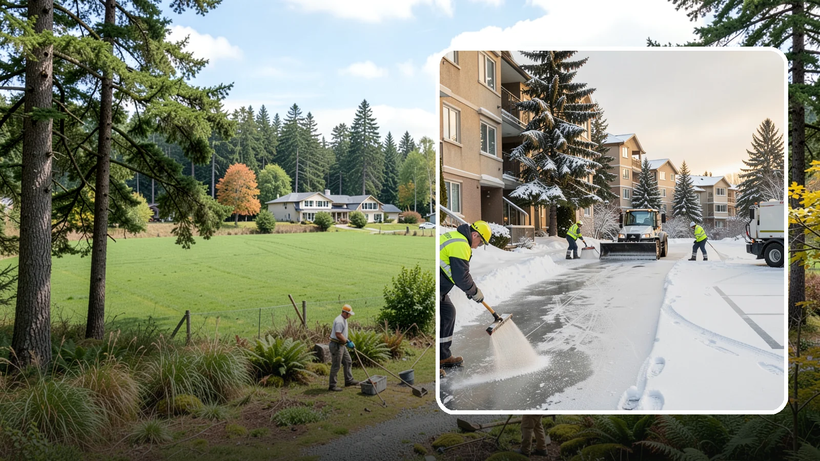 Apartment Complex Deicing in Lyman, Skagit County, WA - Comprehensive ice control for apartment communities, covering shared stairwells, breezeways, and resident parking where...