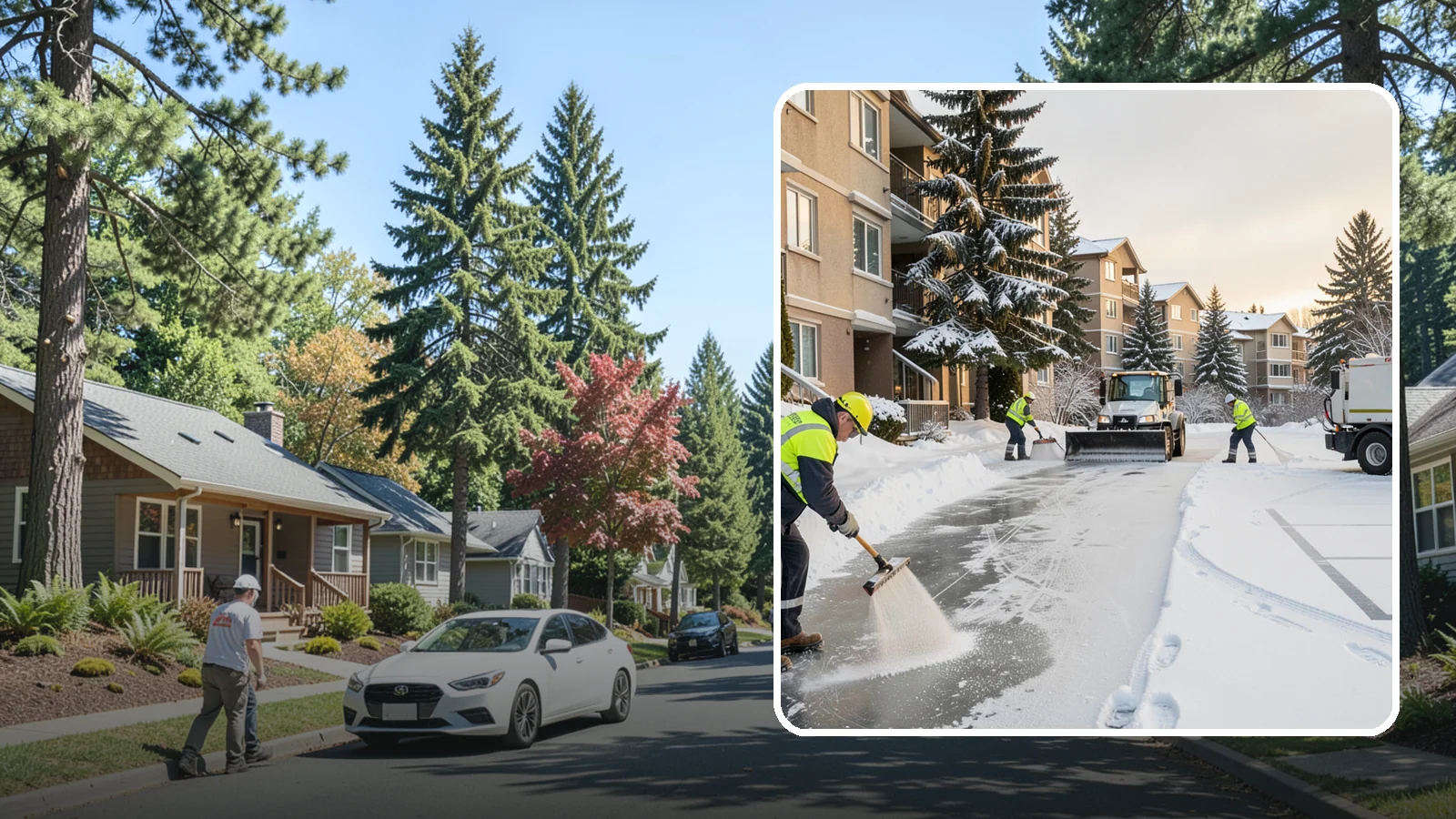 Apartment Complex Deicing in Orting, Pierce County, WA - Comprehensive ice control for apartment communities, covering shared stairwells, breezeways, and resident parking where...
