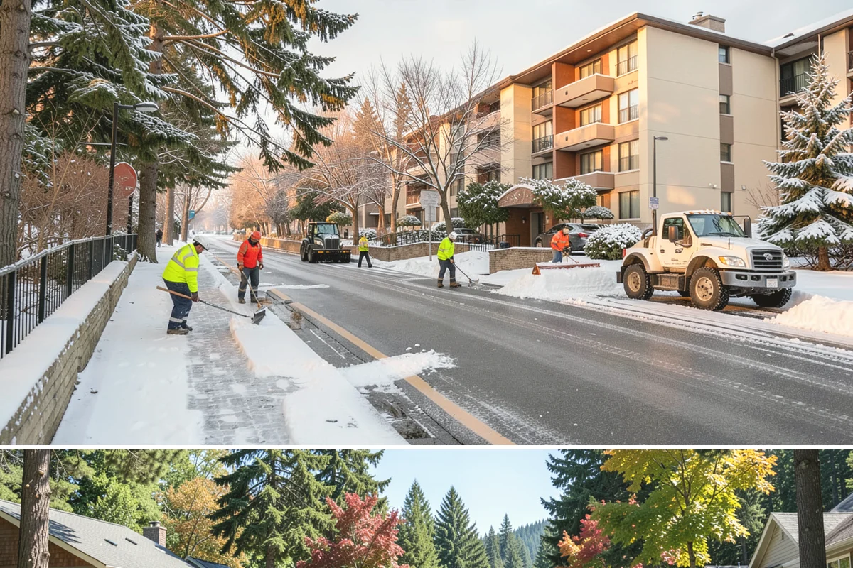 Apartment Complex Deicing in Orting, Pierce County, WA - Coverage spans the full November-through-March window, ramping up during the extended cold spells that follow lowland...