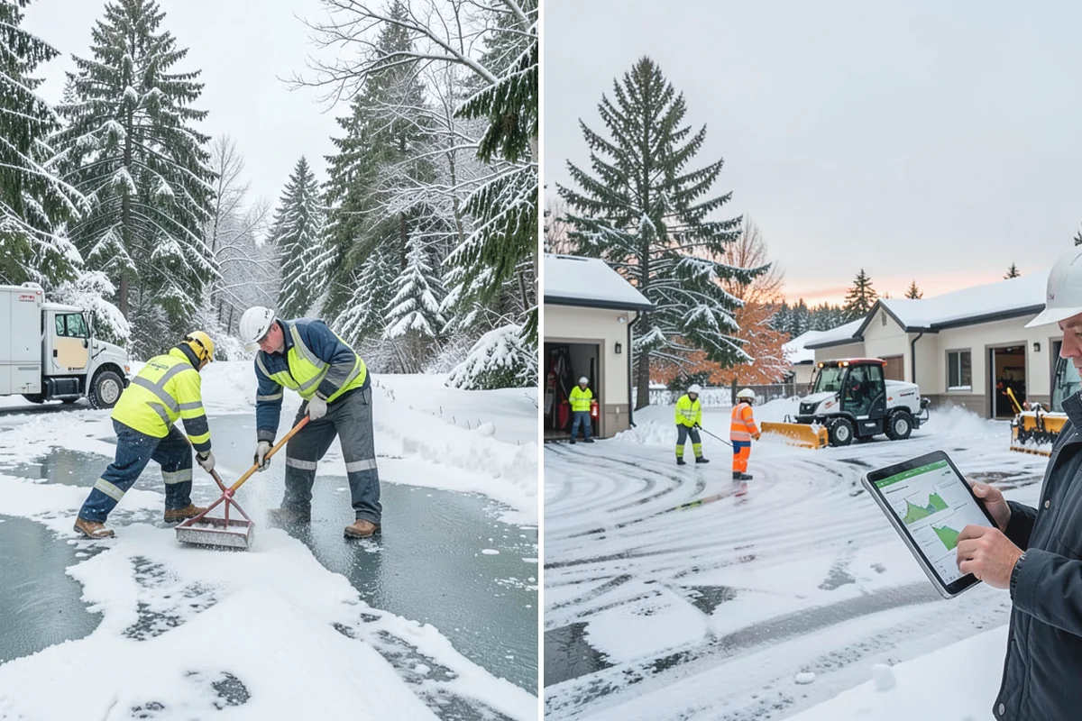 Apartment Complex Deicing in Renton, King County, WA - Inventory all stairwells, landings, breezeways, and parking rows with the property manager