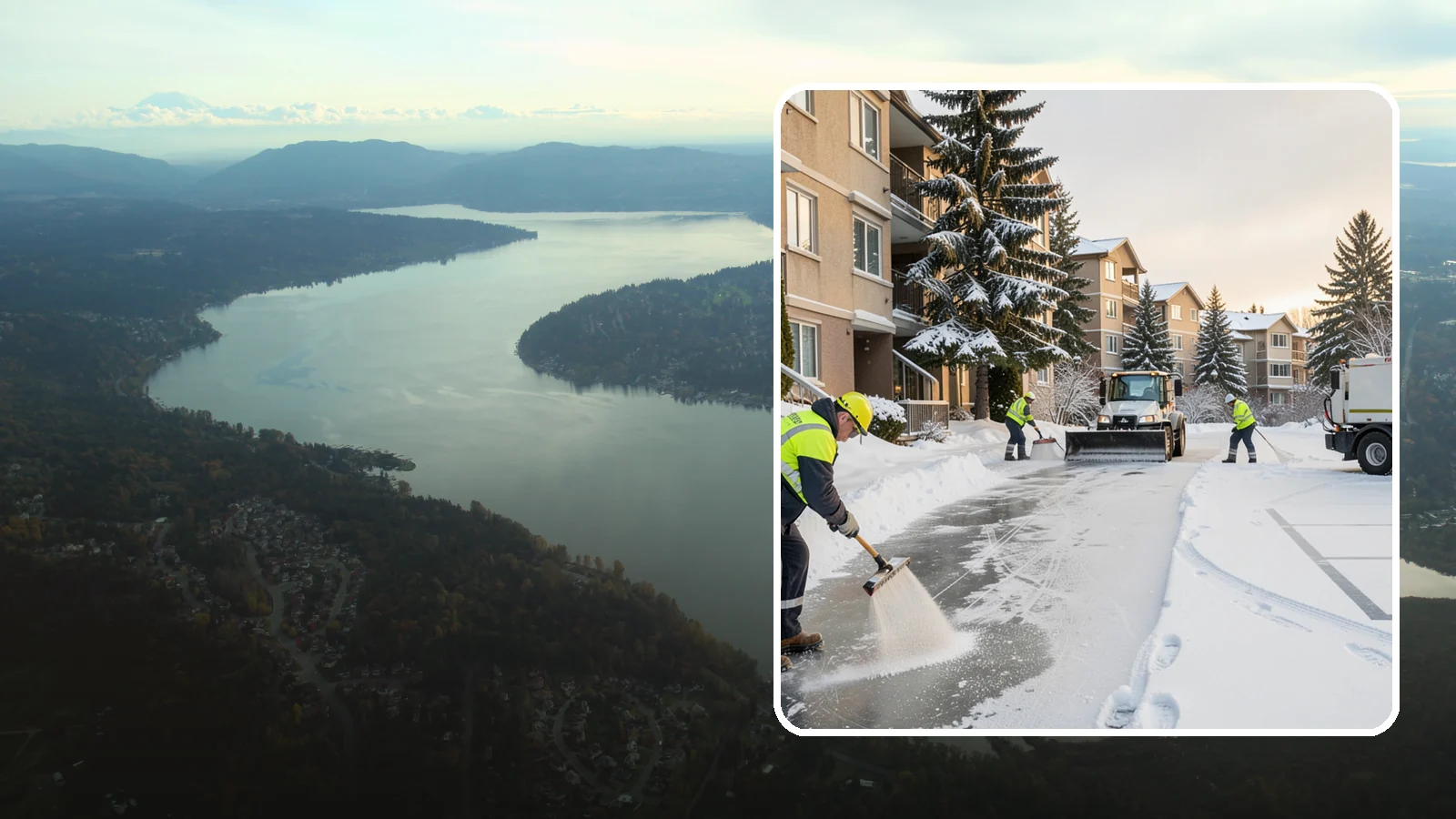 Apartment Complex Deicing in Sammamish, King County, WA - Comprehensive ice control for apartment communities, covering shared stairwells, breezeways, and resident parking where...