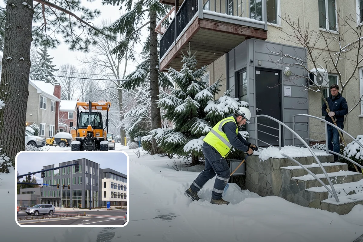 Apartment Complex Deicing in Shoreline, King County, WA - Reduces tenant slip-and-fall exposure across shared common areas