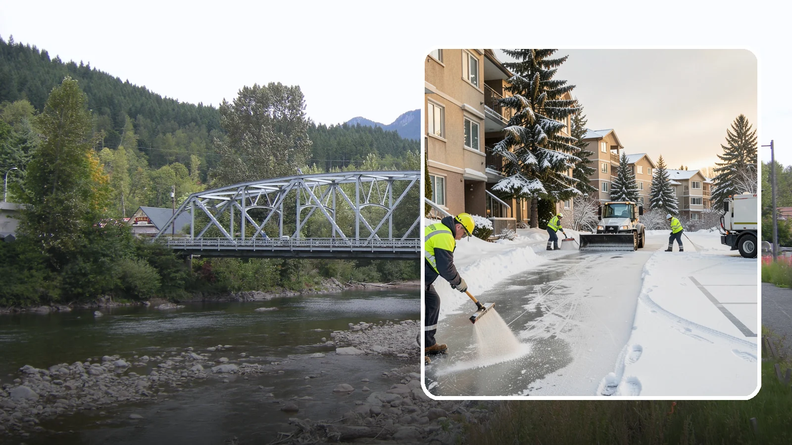 Apartment Complex Deicing in Skykomish, King County, WA - Comprehensive ice control for apartment communities, covering shared stairwells, breezeways, and resident parking where...