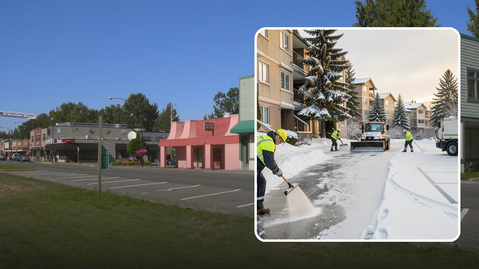 Apartment Complex Deicing in Snoqualmie, King County, WA - Comprehensive ice control for apartment communities, covering shared stairwells, breezeways, and resident parking where...