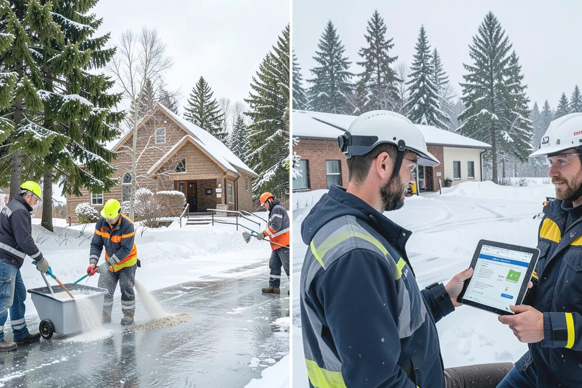Apartment Complex Deicing in Sumner, Pierce County, WA - Inventory all stairwells, landings, breezeways, and parking rows with the property manager
