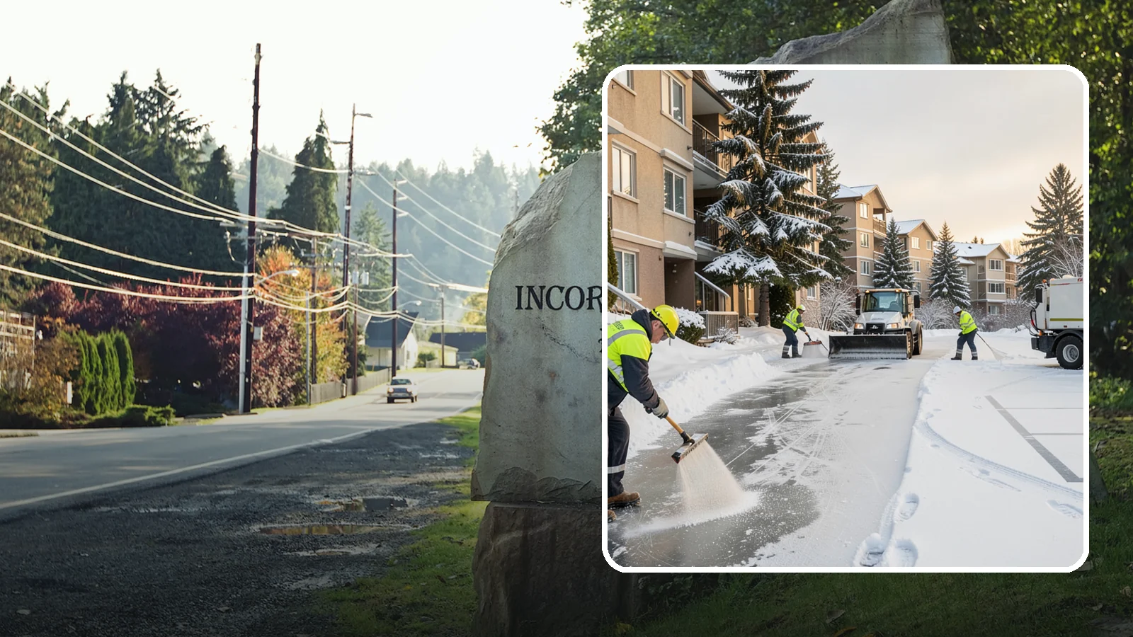 Apartment Complex Deicing in Wilkeson, Pierce County, WA - Comprehensive ice control for apartment communities, covering shared stairwells, breezeways, and resident parking where...
