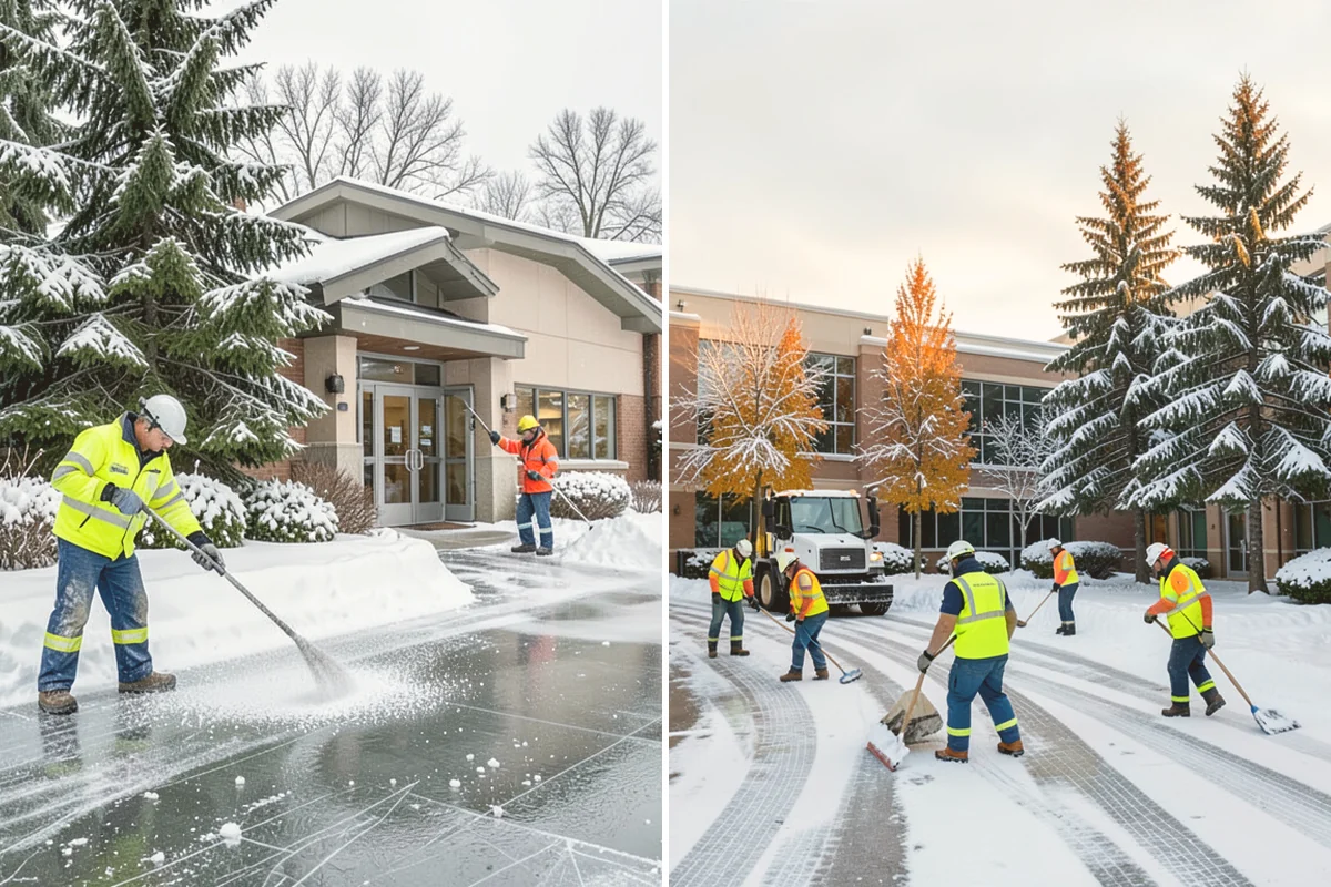 Apartment Complex Parking Lot Snow Removal in Algona, King County, WA - Meet the manager to prioritize buildings, fire lanes, and tenant move-out zones
