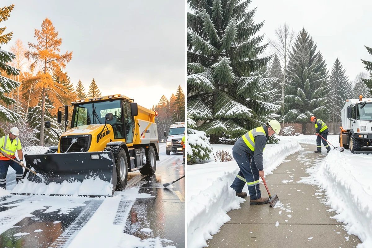Apartment Complex Parking Lot Snow Removal in Anacortes, Skagit County, WA - Meet the manager to prioritize buildings, fire lanes, and tenant move-out zones