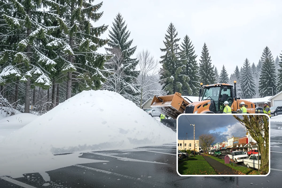 Apartment Complex Parking Lot Snow Removal in Arlington, Snohomish County, WA - Travel lanes stay open for tenants, first responders, and package delivery