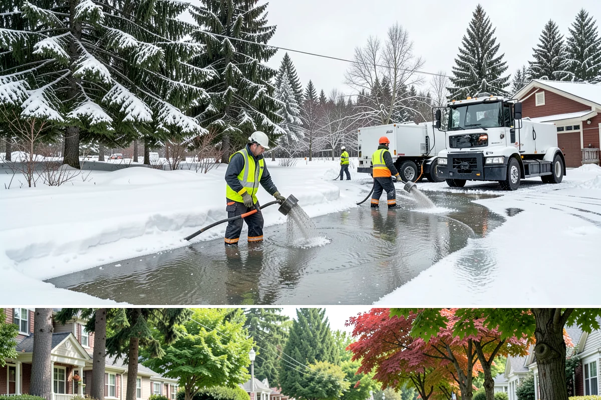 Apartment Complex Parking Lot Snow Removal in Beaux Arts Village, King County, WA - Snow risk for Puget Sound apartment communities runs highest from December through February, when overnight lows dip below...