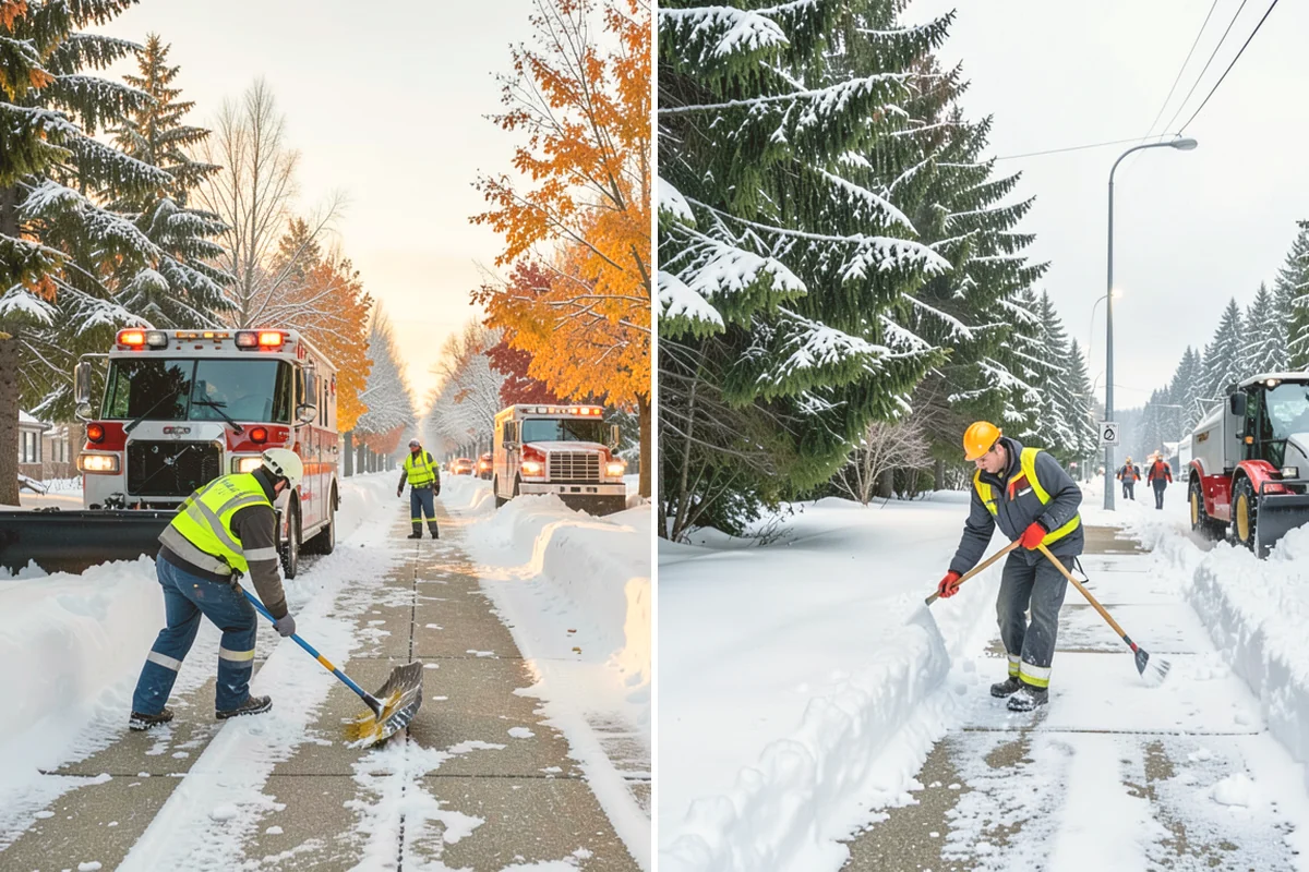 Apartment Complex Parking Lot Snow Removal in Bellevue, King County, WA - Meet the manager to prioritize buildings, fire lanes, and tenant move-out zones