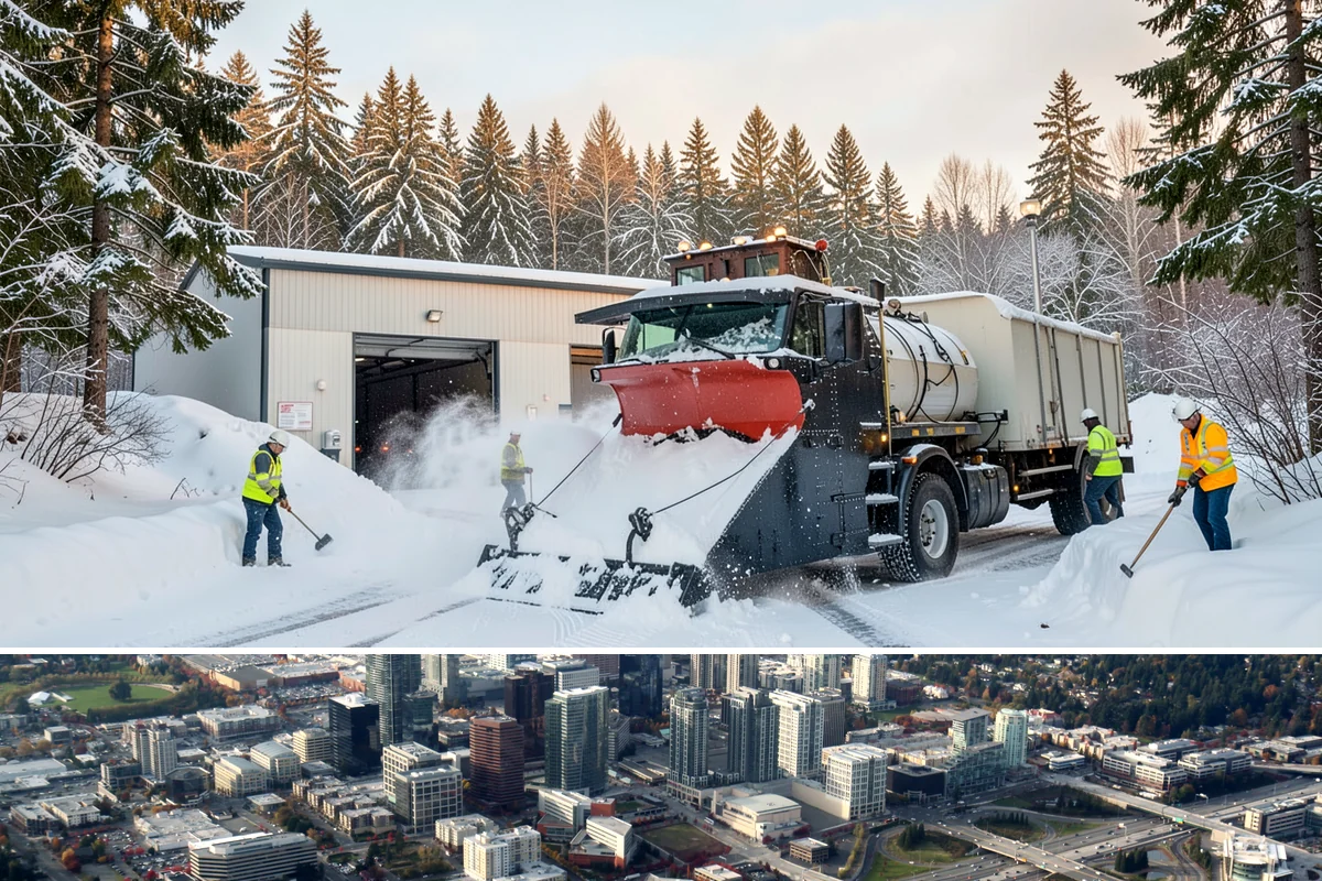 Apartment Complex Parking Lot Snow Removal in Bellevue, King County, WA - Snow risk for Puget Sound apartment communities runs highest from December through February, when overnight lows dip below...