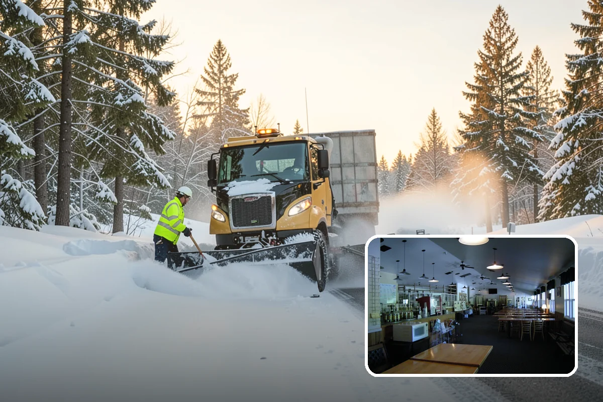 Apartment Complex Parking Lot Snow Removal in Black Diamond, King County, WA - Travel lanes stay open for tenants, first responders, and package delivery