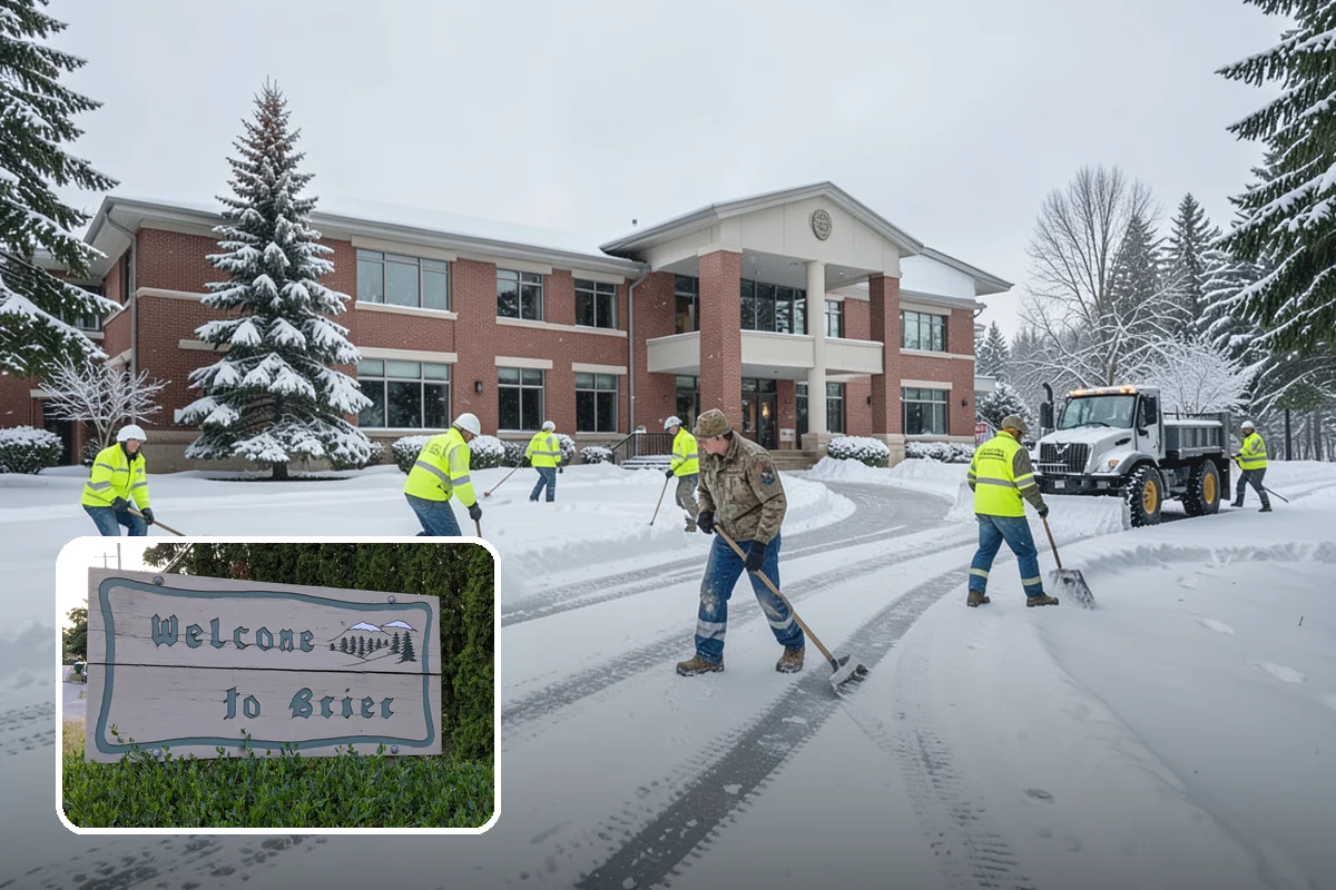 Apartment Complex Parking Lot Snow Removal in Brier, Snohomish County, WA - Travel lanes stay open for tenants, first responders, and package delivery