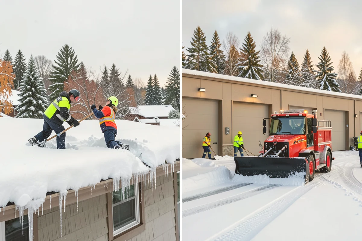 Apartment Complex Parking Lot Snow Removal in Brier, Snohomish County, WA - Meet the manager to prioritize buildings, fire lanes, and tenant move-out zones