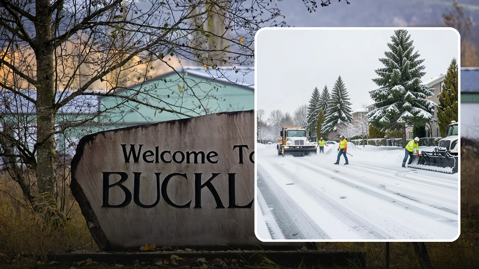 Apartment Complex Parking Lot Snow Removal in Buckley, Pierce County, WA - We plow sprawling apartment lots full of overnight tenant vehicles before residents leave for the Western Washington morning rush.