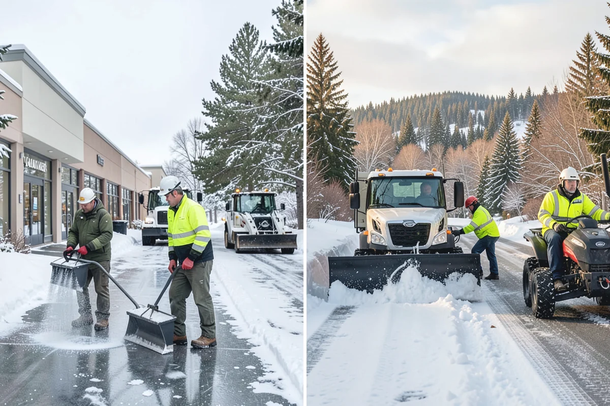 Apartment Complex Parking Lot Snow Removal in Buckley, Pierce County, WA - Meet the manager to prioritize buildings, fire lanes, and tenant move-out zones