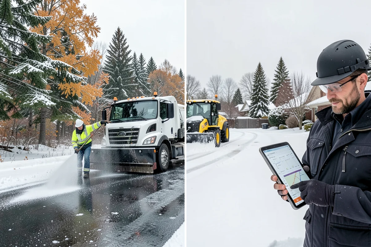Apartment Complex Parking Lot Snow Removal in Clyde Hill, King County, WA - Meet the manager to prioritize buildings, fire lanes, and tenant move-out zones