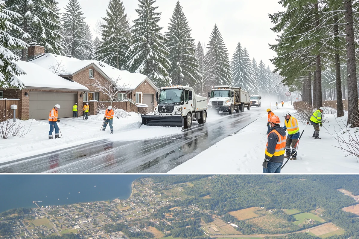 Apartment Complex Parking Lot Snow Removal in Coupeville, Island County, WA - Snow risk for Puget Sound apartment communities runs highest from December through February, when overnight lows dip below...