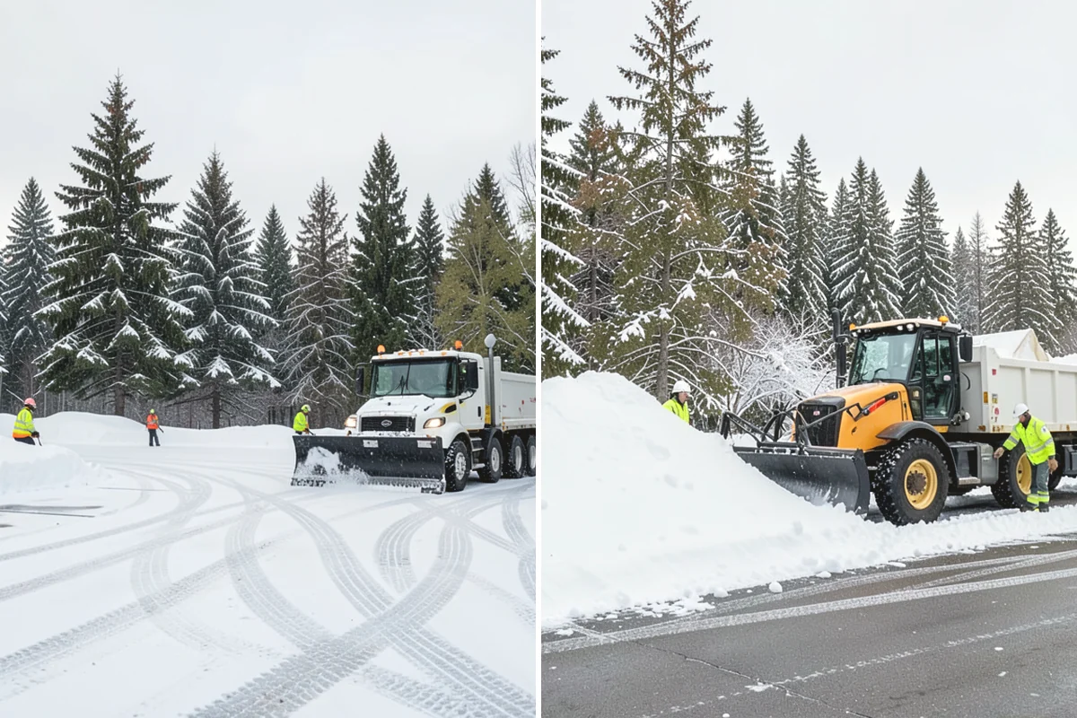 Apartment Complex Parking Lot Snow Removal in Covington, King County, WA - Meet the manager to prioritize buildings, fire lanes, and tenant move-out zones