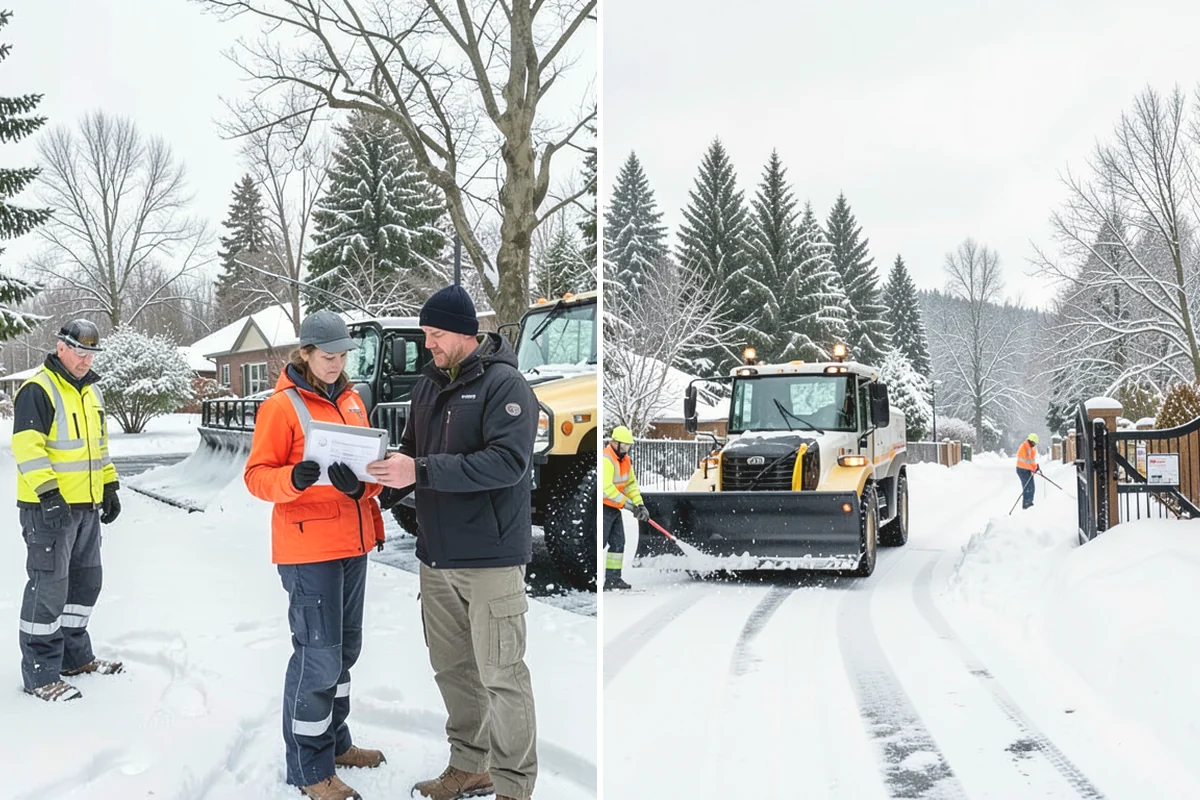 Apartment Complex Parking Lot Snow Removal in Duvall, King County, WA - Meet the manager to prioritize buildings, fire lanes, and tenant move-out zones