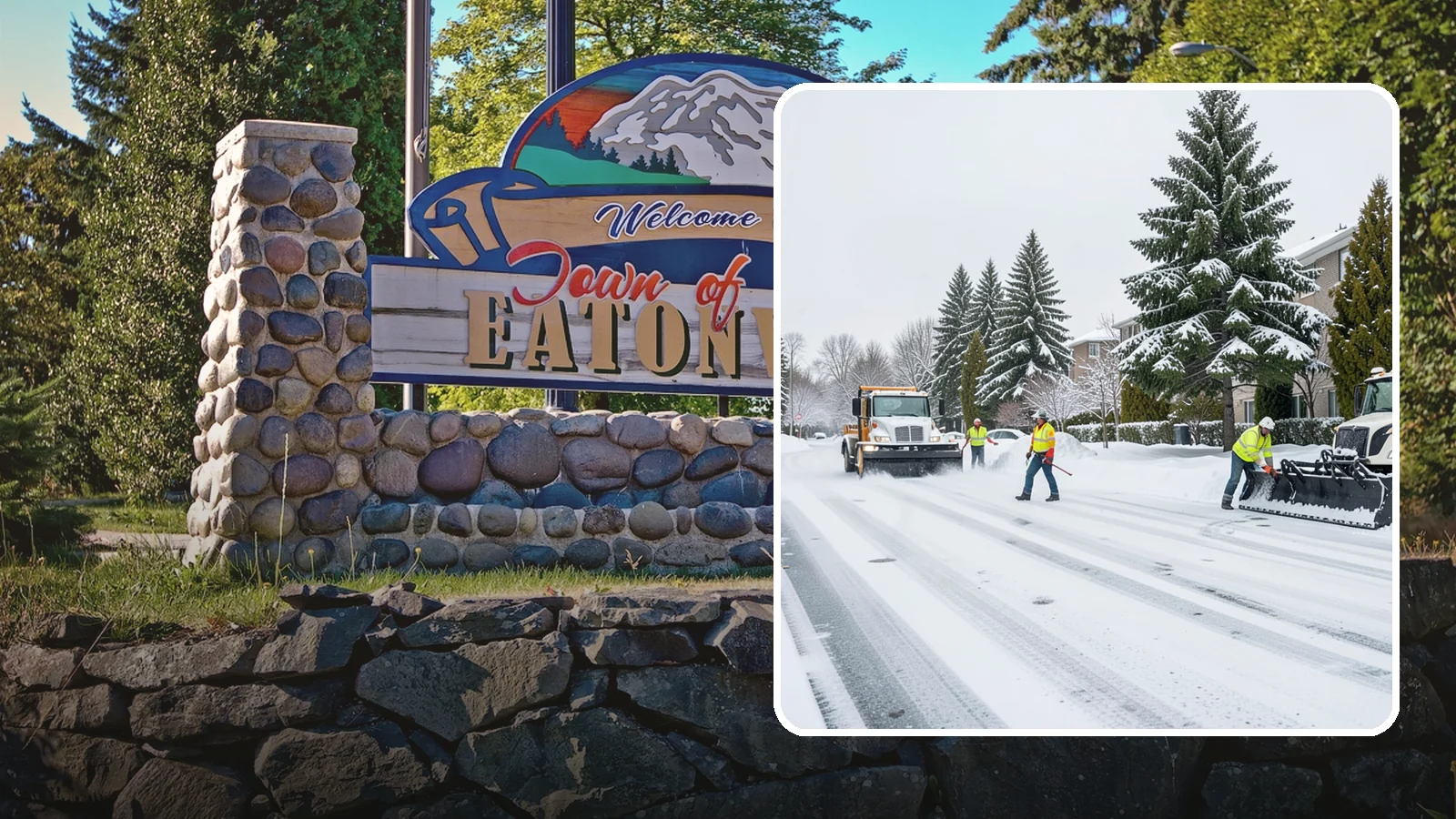 Apartment Complex Parking Lot Snow Removal in Eatonville, Pierce County, WA - We plow sprawling apartment lots full of overnight tenant vehicles before residents leave for the Western Washington morning rush.