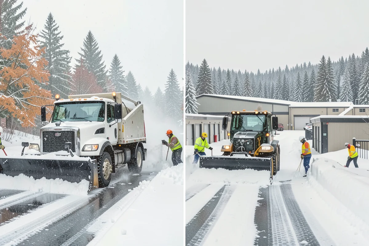 Apartment Complex Parking Lot Snow Removal in Edmonds, Snohomish County, WA - Meet the manager to prioritize buildings, fire lanes, and tenant move-out zones