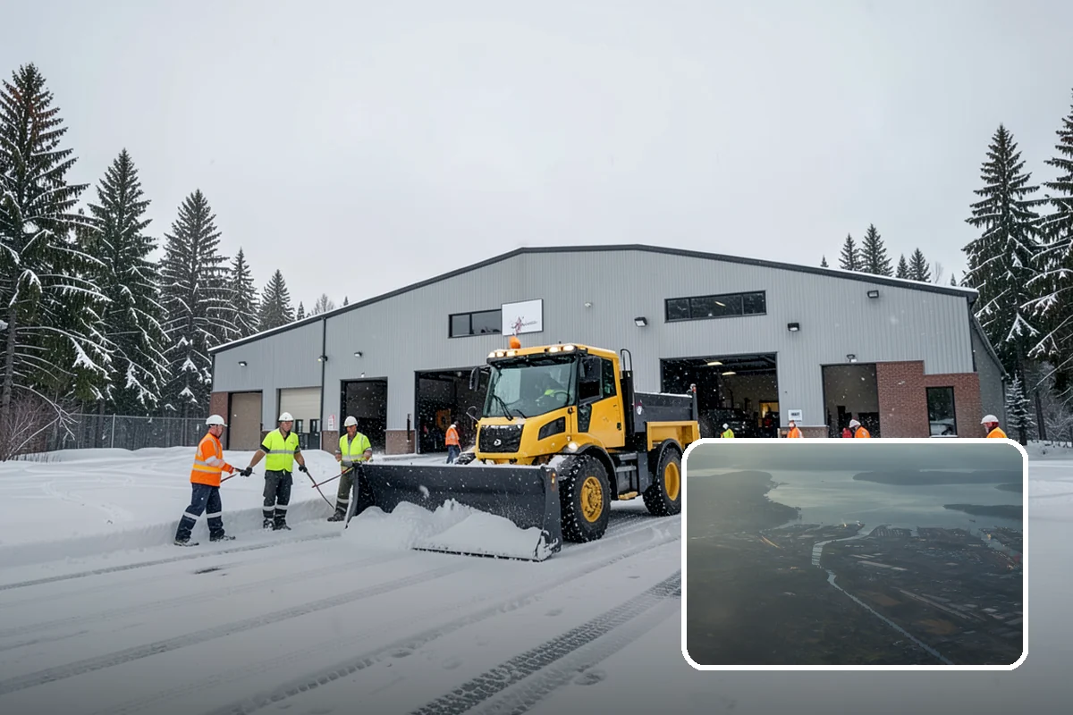 Apartment Complex Parking Lot Snow Removal in Fife, Pierce County, WA - Travel lanes stay open for tenants, first responders, and package delivery
