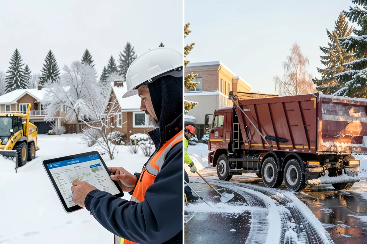 Apartment Complex Parking Lot Snow Removal in Fircrest, Pierce County, WA - Meet the manager to prioritize buildings, fire lanes, and tenant move-out zones