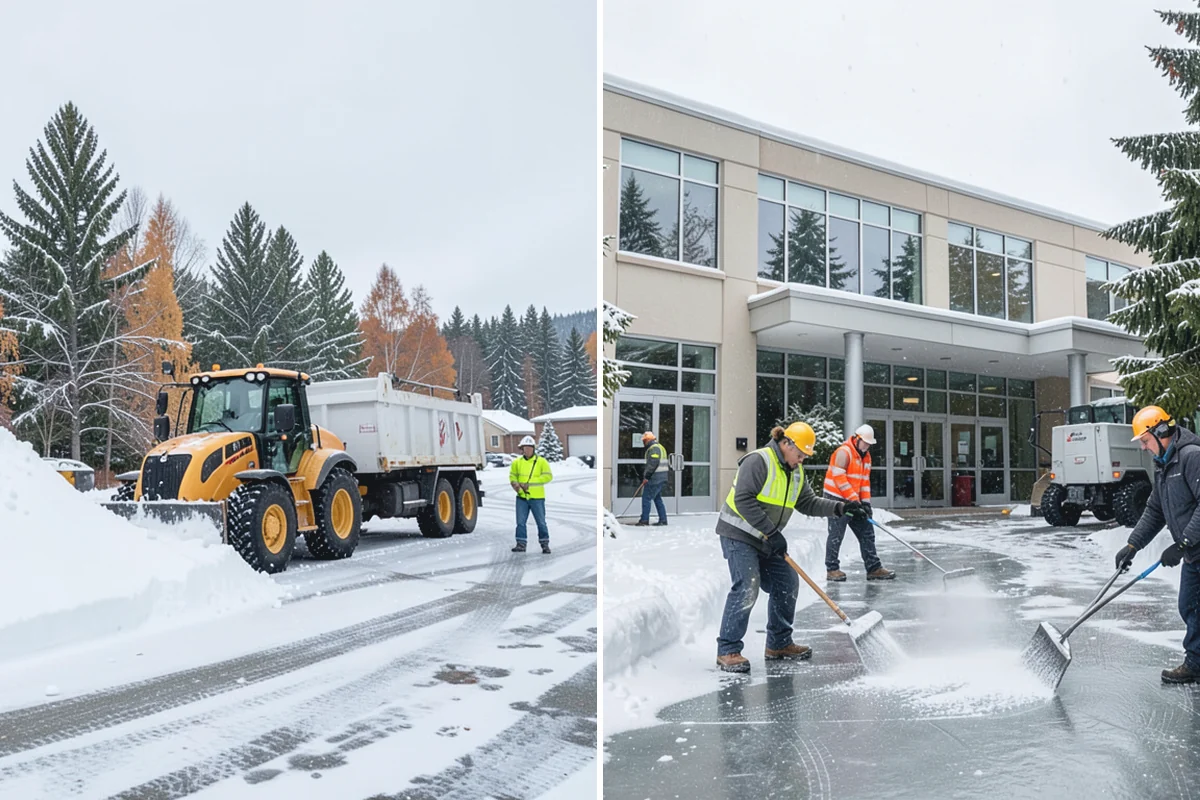 Apartment Complex Parking Lot Snow Removal in Granite Falls, Snohomish County, WA - Meet the manager to prioritize buildings, fire lanes, and tenant move-out zones