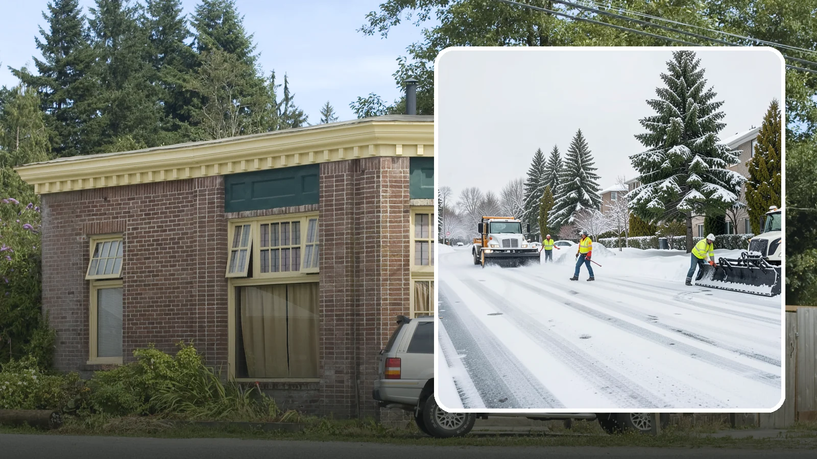 Apartment Complex Parking Lot Snow Removal in Hamilton, Skagit County, WA - We plow sprawling apartment lots full of overnight tenant vehicles before residents leave for the Western Washington morning rush.