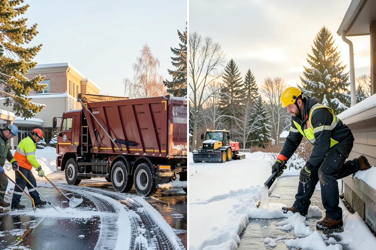Apartment Complex Parking Lot Snow Removal in Lake Forest Park, King County, WA - Meet the manager to prioritize buildings, fire lanes, and tenant move-out zones