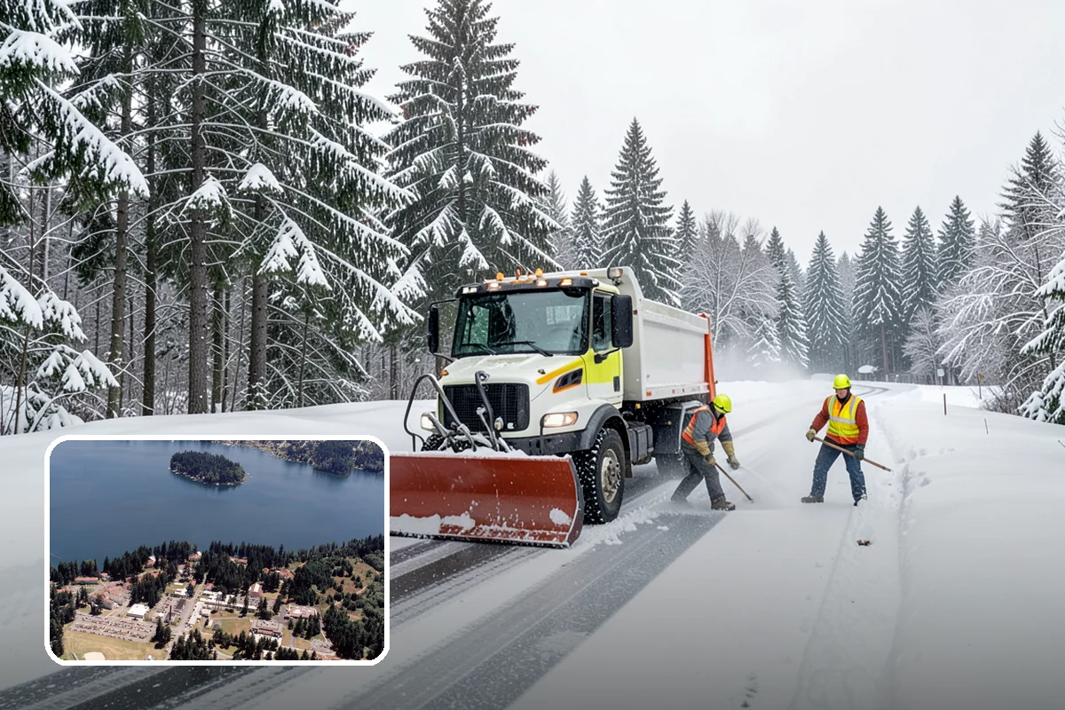 Apartment Complex Parking Lot Snow Removal in Lakewood, Pierce County, WA - Travel lanes stay open for tenants, first responders, and package delivery