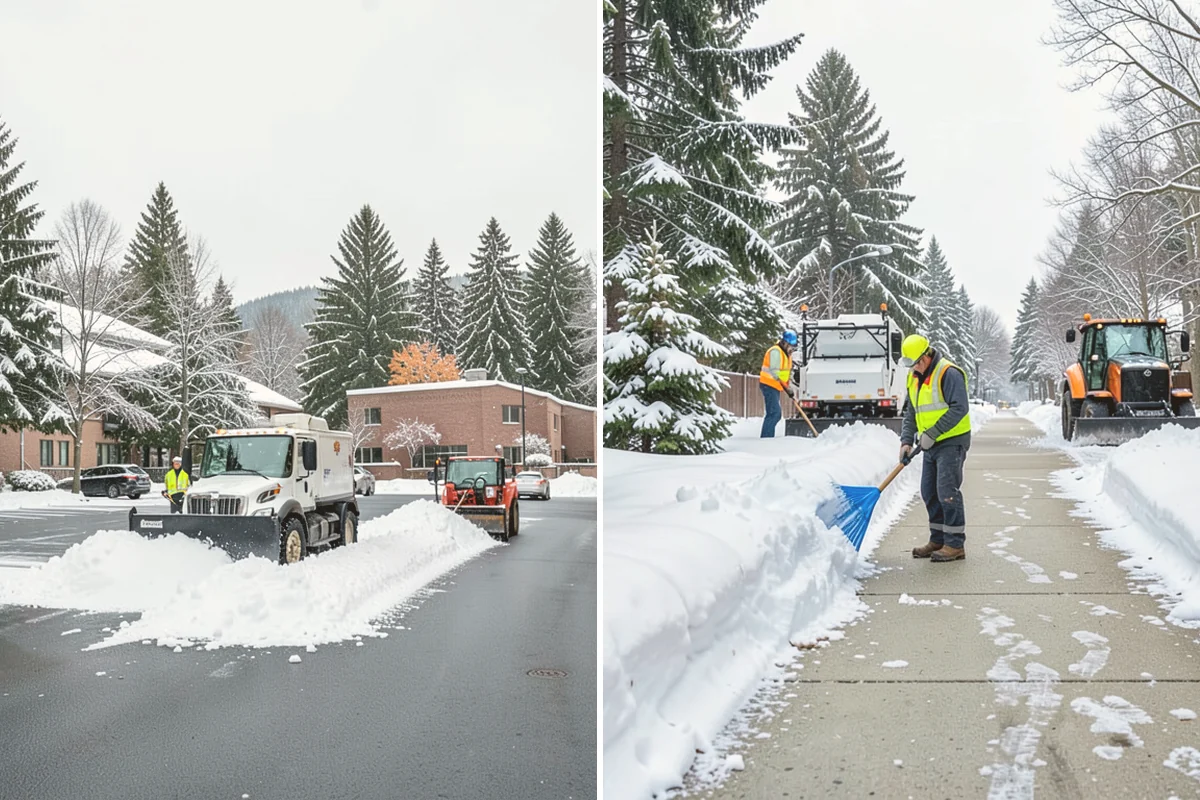 Apartment Complex Parking Lot Snow Removal in Langley, Island County, WA - Meet the manager to prioritize buildings, fire lanes, and tenant move-out zones