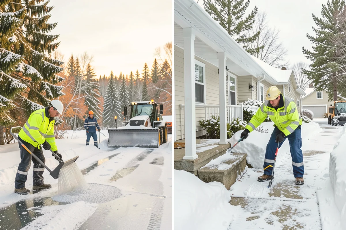 Apartment Complex Parking Lot Snow Removal in Lynnwood, Snohomish County, WA - Meet the manager to prioritize buildings, fire lanes, and tenant move-out zones