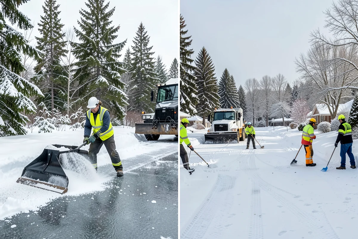 Apartment Complex Parking Lot Snow Removal in Maple Valley, King County, WA - Meet the manager to prioritize buildings, fire lanes, and tenant move-out zones
