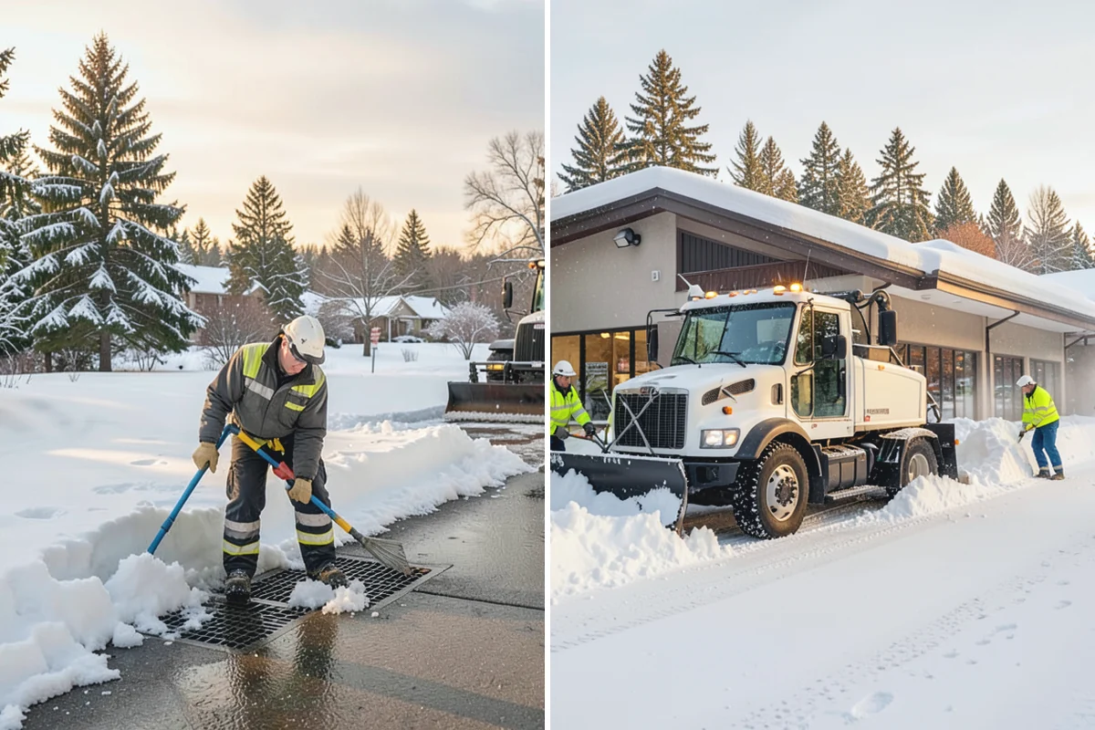 Apartment Complex Parking Lot Snow Removal in Marysville, Snohomish County, WA - Meet the manager to prioritize buildings, fire lanes, and tenant move-out zones