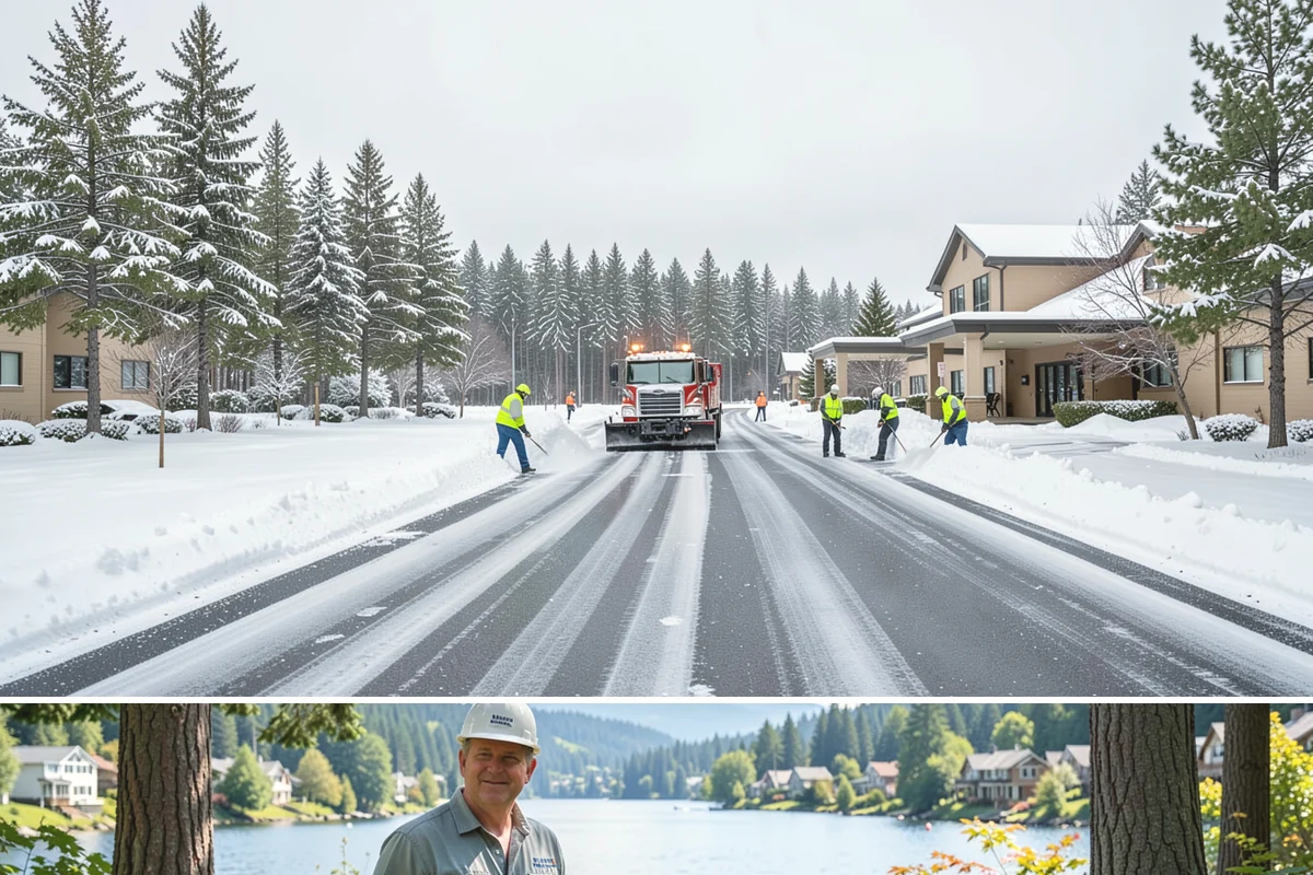 Apartment Complex Parking Lot Snow Removal in Milton, King County, WA - Snow risk for Puget Sound apartment communities runs highest from December through February, when overnight lows dip below...