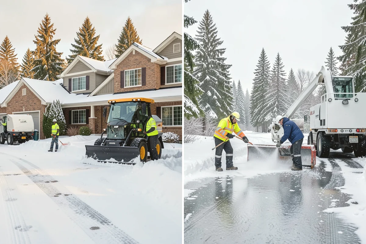 Apartment Complex Parking Lot Snow Removal in Monroe, Snohomish County, WA - Meet the manager to prioritize buildings, fire lanes, and tenant move-out zones