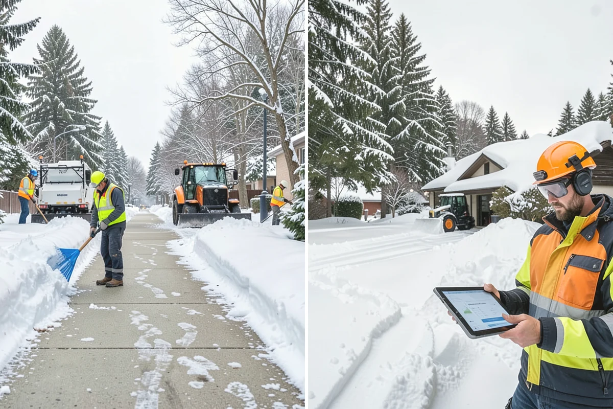Apartment Complex Parking Lot Snow Removal in Mountlake Terrace, Snohomish County, WA - Meet the manager to prioritize buildings, fire lanes, and tenant move-out zones