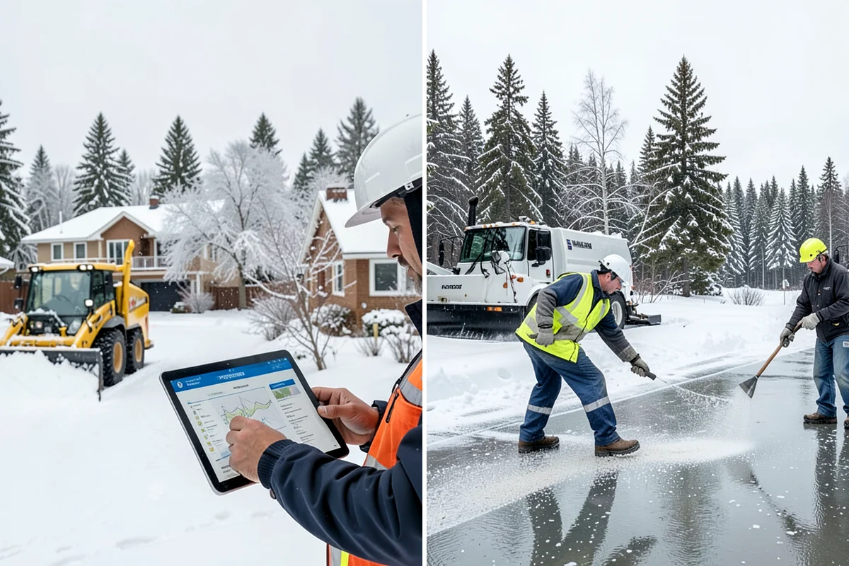 Apartment Complex Parking Lot Snow Removal in Normandy Park, King County, WA - Meet the manager to prioritize buildings, fire lanes, and tenant move-out zones