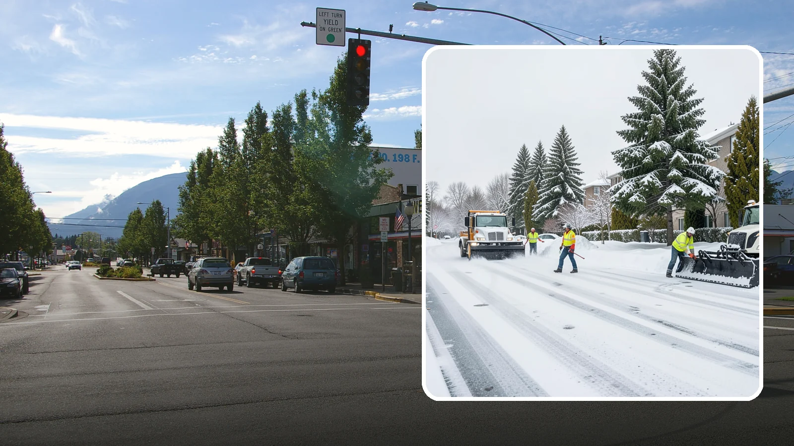 Apartment Complex Parking Lot Snow Removal in North Bend, King County, WA - We plow sprawling apartment lots full of overnight tenant vehicles before residents leave for the Western Washington morning rush.