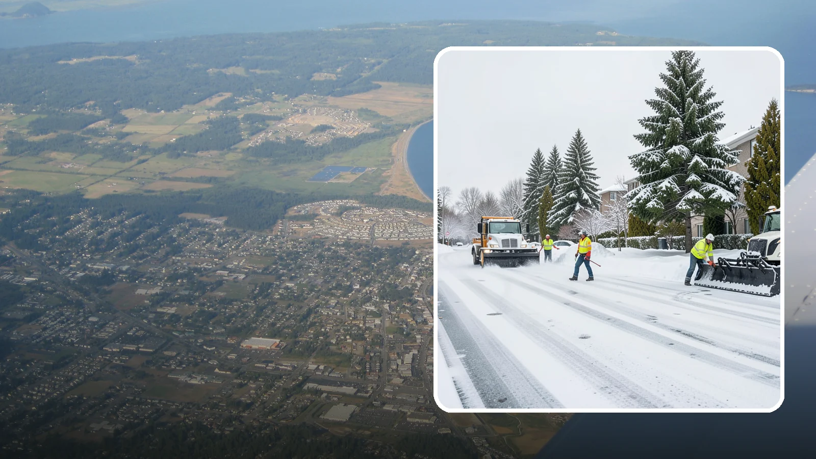 Apartment Complex Parking Lot Snow Removal in Oak Harbor, Island County, WA - We plow sprawling apartment lots full of overnight tenant vehicles before residents leave for the Western Washington morning rush.