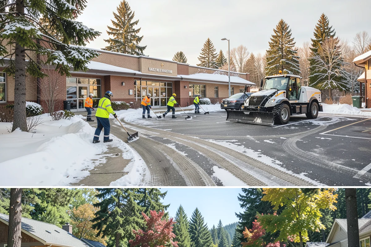 Apartment Complex Parking Lot Snow Removal in Orting, Pierce County, WA - Snow risk for Puget Sound apartment communities runs highest from December through February, when overnight lows dip below...