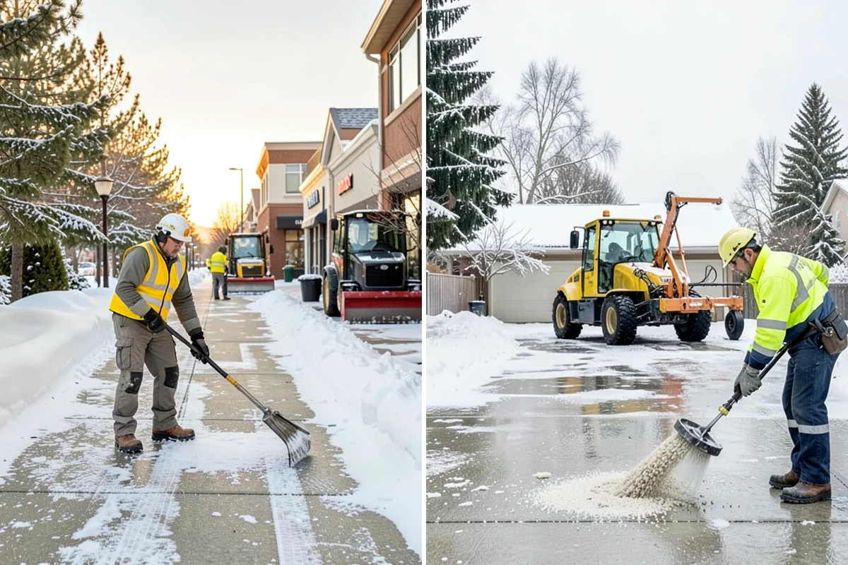 Apartment Complex Parking Lot Snow Removal in Pacific, King County, WA - Meet the manager to prioritize buildings, fire lanes, and tenant move-out zones