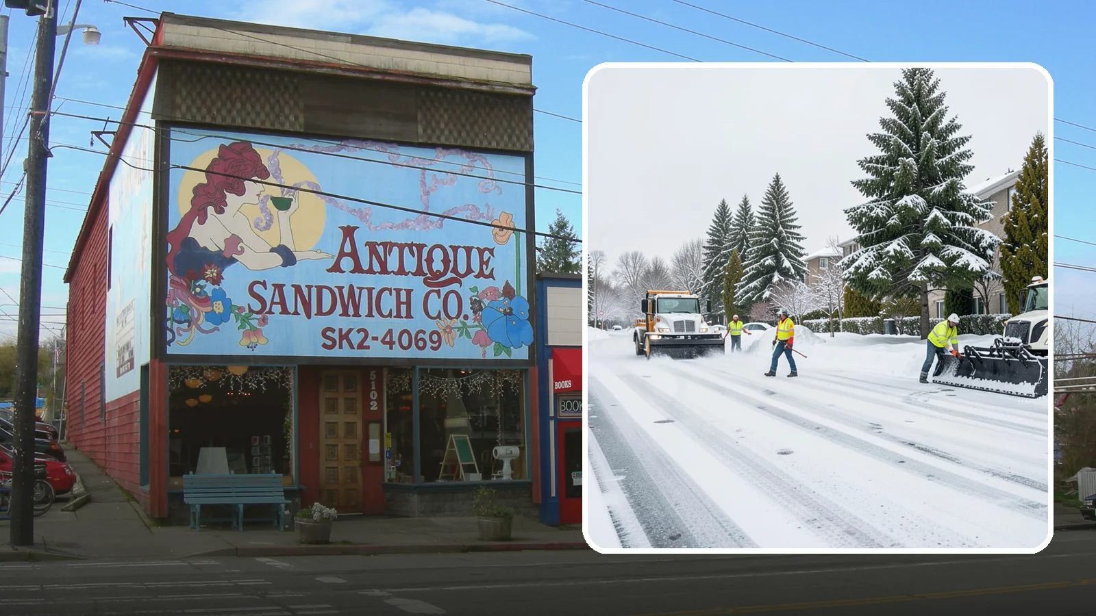Apartment Complex Parking Lot Snow Removal in Ruston, Pierce County, WA - We plow sprawling apartment lots full of overnight tenant vehicles before residents leave for the Western Washington morning rush.