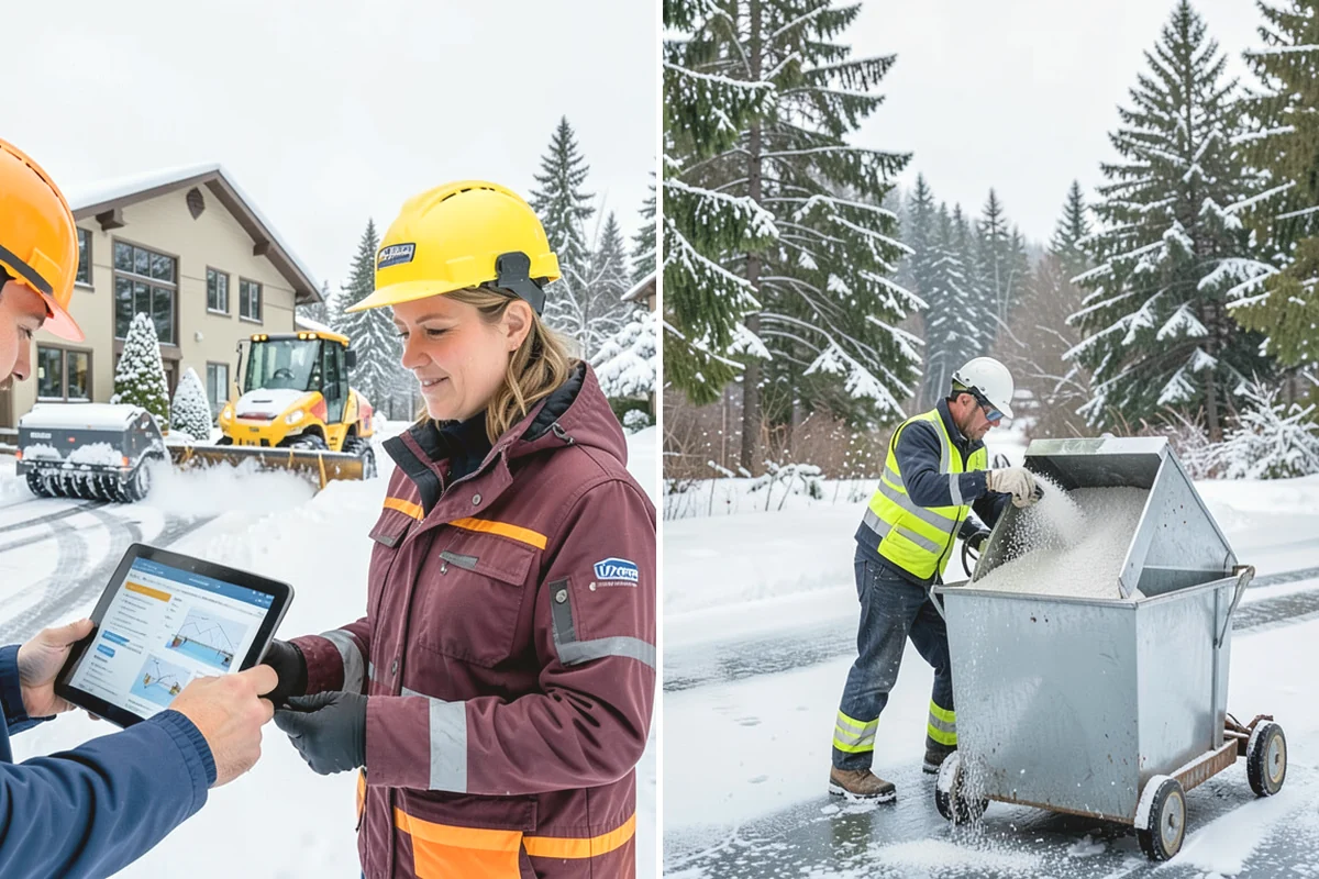 Apartment Complex Parking Lot Snow Removal in Ruston, Pierce County, WA - Meet the manager to prioritize buildings, fire lanes, and tenant move-out zones