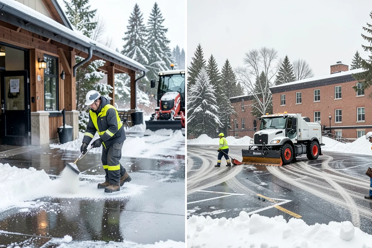 Apartment Complex Parking Lot Snow Removal in SeaTac, King County, WA - Meet the manager to prioritize buildings, fire lanes, and tenant move-out zones