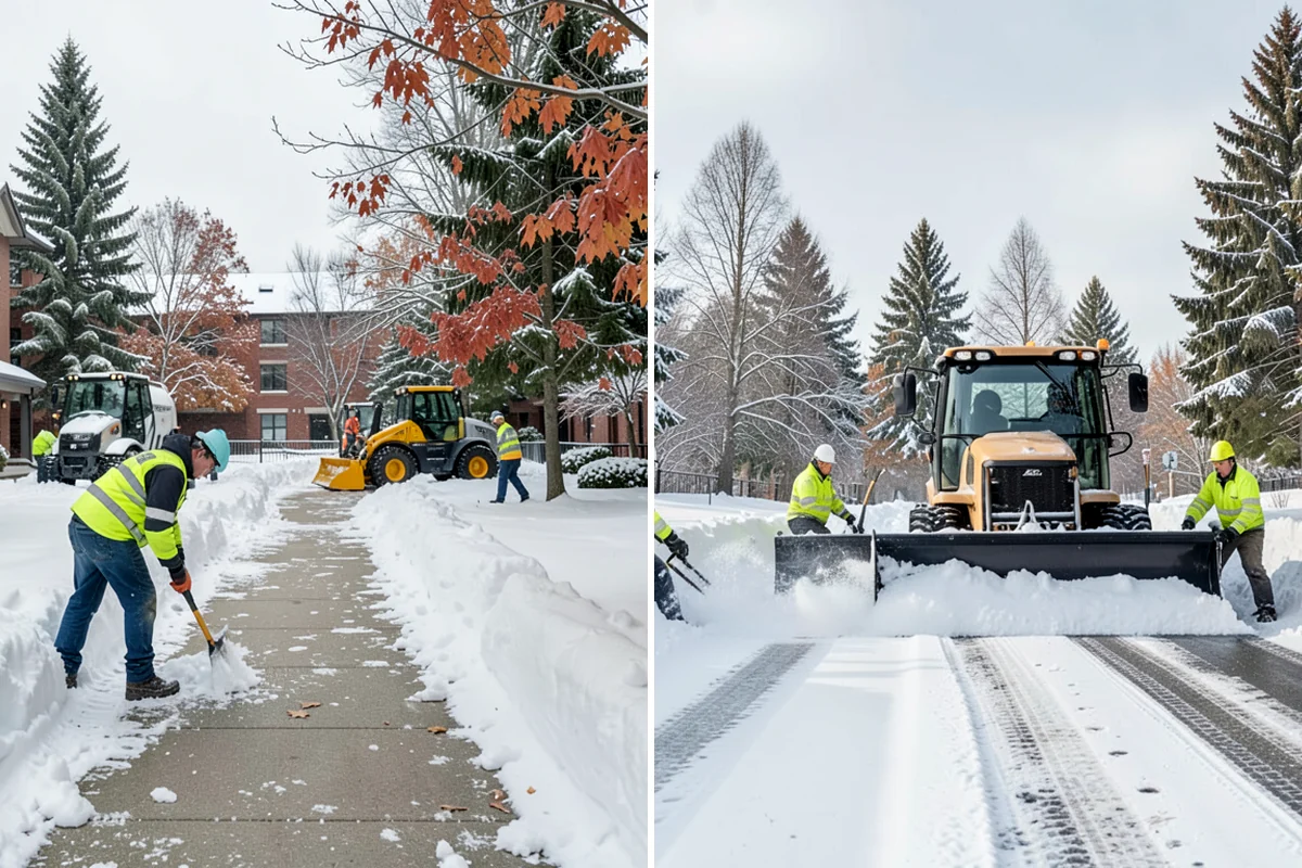 Apartment Complex Parking Lot Snow Removal in Shoreline, King County, WA - Meet the manager to prioritize buildings, fire lanes, and tenant move-out zones