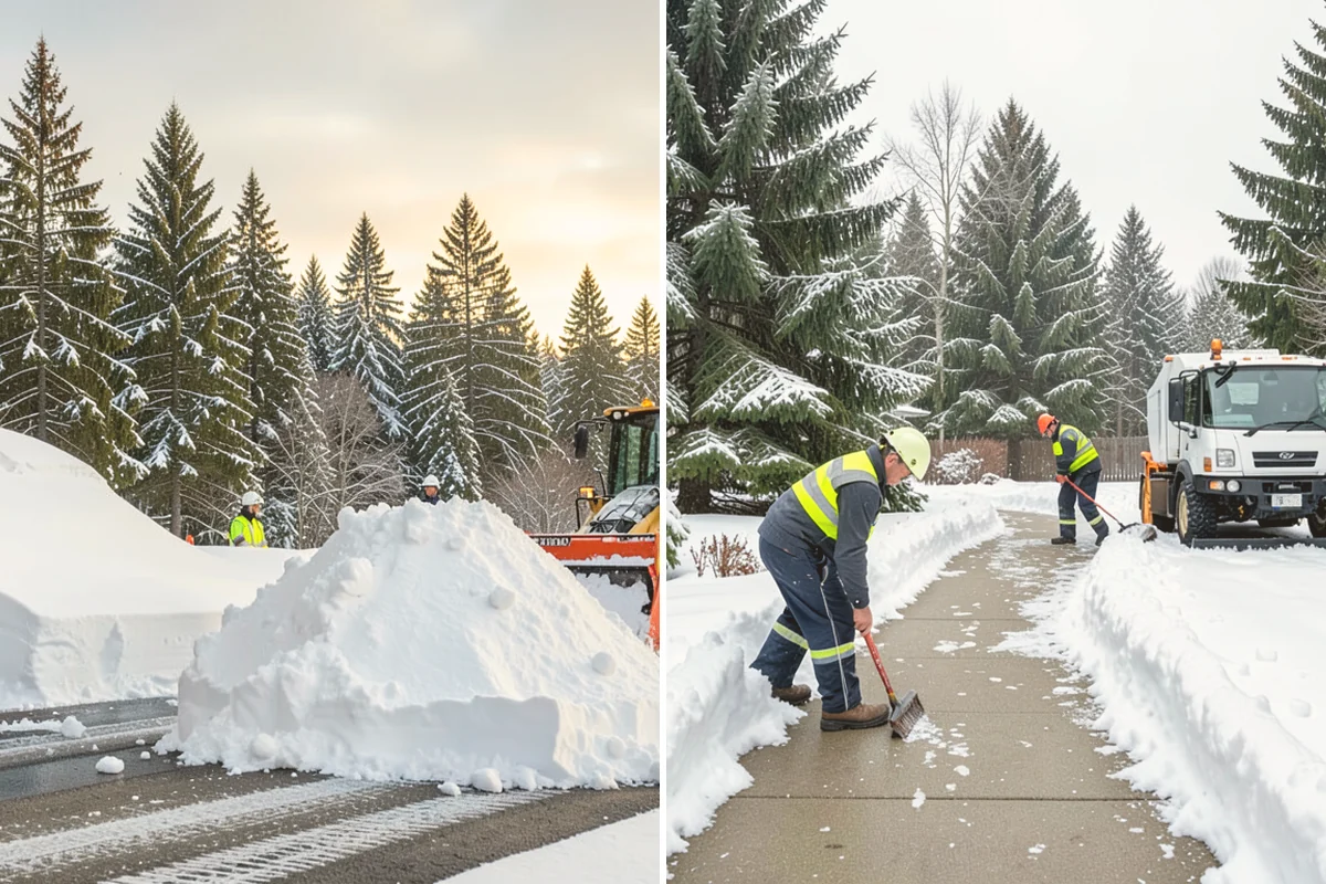 Apartment Complex Parking Lot Snow Removal in Snohomish, Snohomish County, WA - Meet the manager to prioritize buildings, fire lanes, and tenant move-out zones